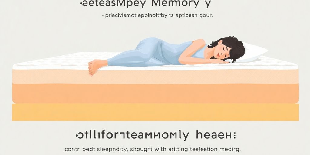 Illustration vectorielle de conception de matelas en mousse à mémoire orthopédique.