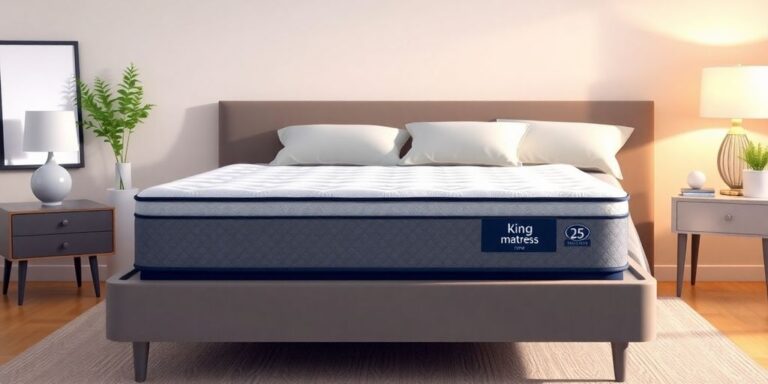 Vector illustration of an orthopedic king mattress design.
