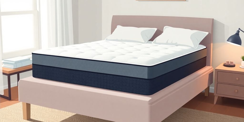 Cozy orthopedic mattress in a stylish bedroom setting.